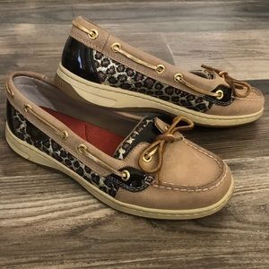 Women’s Tan/Cheetah Print Sperry Shoes Sz 7.5
